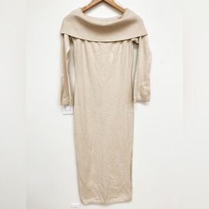 Antonio Melani NWT Off-shoulder Knit Sweater Midi Dress Size S